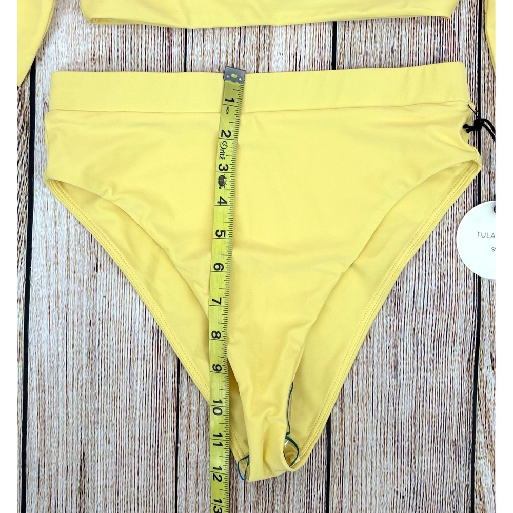 Tularosa Felicity Revolve Yellow Bikini Set Small Off Shoulder High‎ Waist NWT - Picture 5 of 9